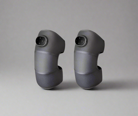 Self-heating knee massager